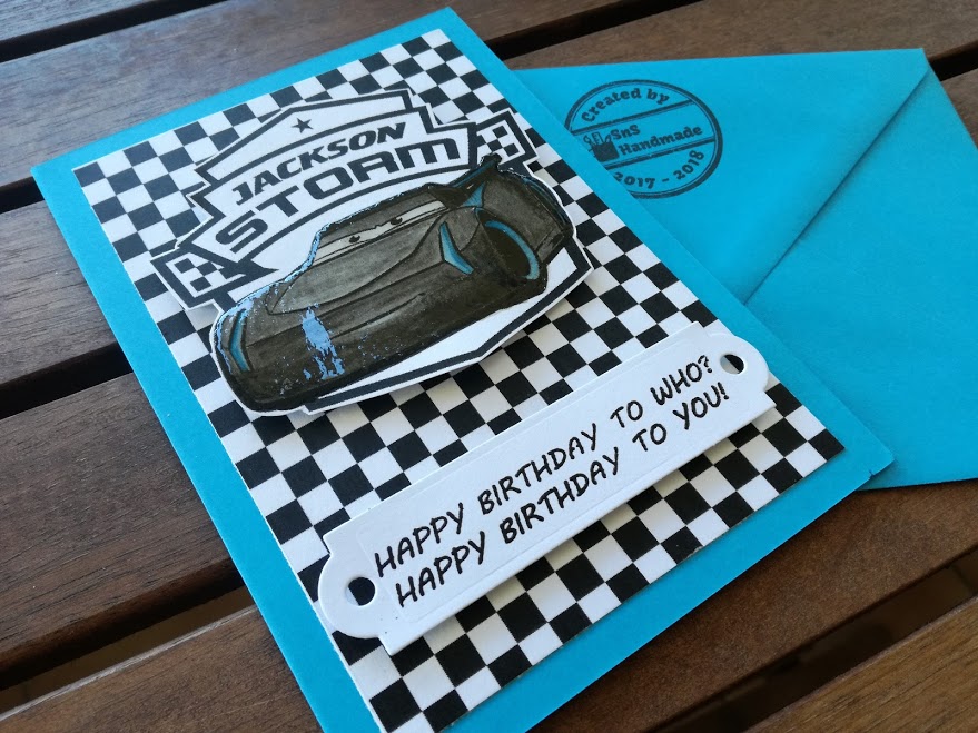 Cars 3 - Jackson Storm birthday card • SnS Handmade